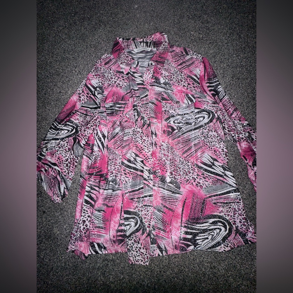 Stylish Women's Pink and Black Blazer